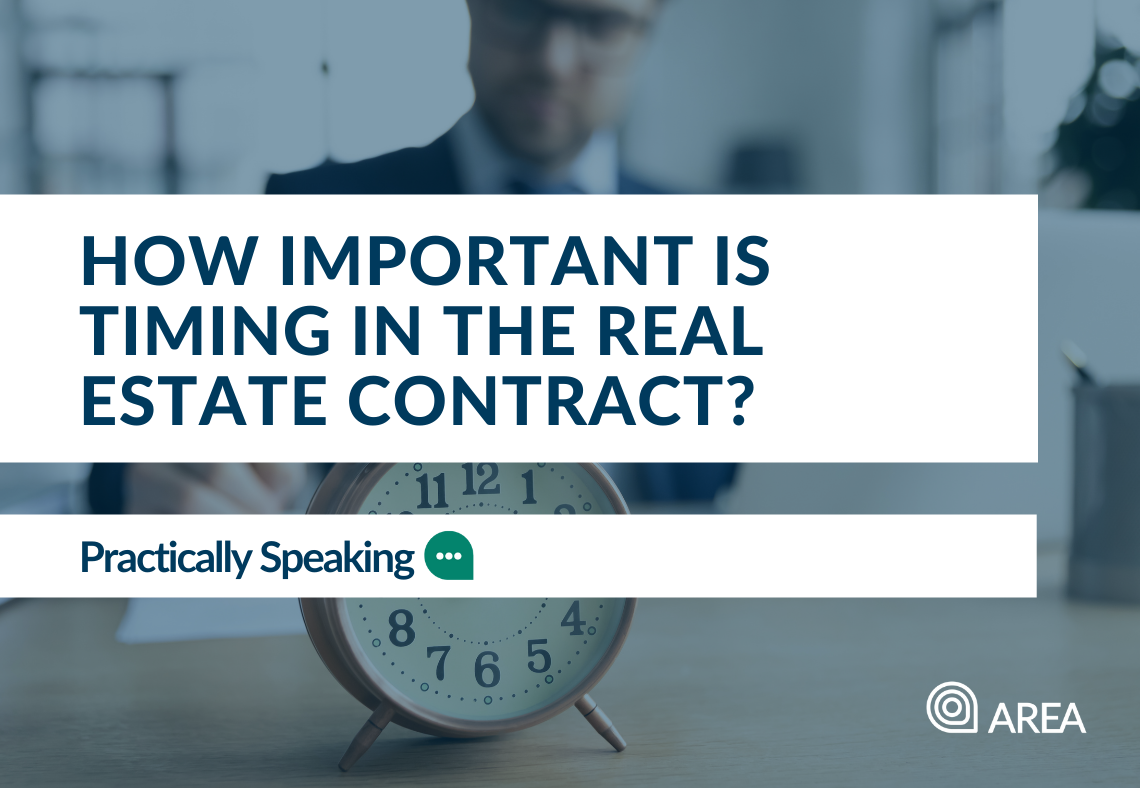 How important is timing in the real estate contract?